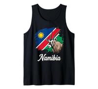 Oryx Gemsbok - Bandera de Namibia con diseño de Fauna Africana Camiseta sin Mangas