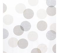 ORYX Mantel Hule Rectangular Circulos Beis. Impermeable Antimanchas PVC 140 cm. x 20 Metros. Rollo Recortable. Interior y Exterior