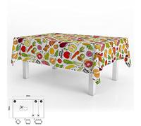 ORYX Mantel Hule Rectangular Frutas Fantasia Impermeable Antimanchas PVC 140x250 cm. Recortable Uso Interior y Exterior