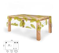 ORYX Mantel Hule Rectangular Hojas Transparente Impermeable Antimanchas PVC 140x250 cm. Recortable Uso Interior y Exterior