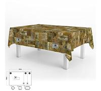 ORYX Mantel Hule Rectangular Tablones Vino Impermeable Antimanchas PVC 140x250 cm. Recortable Uso Interior y Exterior
