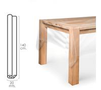 Oryx Hogar Mantel hule rectangular transparente PVC impermeable antimanchas 140 cm x 20 m
