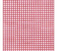 ORYX Mantel Hule Redondo Cuadros Rojos Impermeable Antimanchas PVC Ø140 cm. Uso Interior y Exterior
