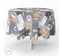 ORYX Mantel hule redondo Cuisin – PVC impermeable antimanchas Ø140 cm Uso interior y exterior