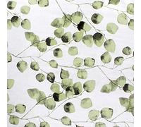 ORYX Mantel Hule Redondo Hojas Verdes Impermeable Antimanchas PVC Ø140 cm. Uso Interior y Exterior