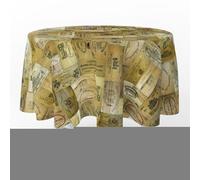 ORYX Mantel Hule Redondo Tablones Vino Impermeable Antimanchas PVC Ø 140 cm. Uso Interior y Exterior