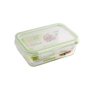 ORYX Recipiente Hermetico Cristal Rectangular 330 ml. 13.9 x 10.5 x 5.6 (alt) cm.