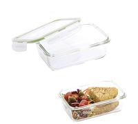 ORYX Recipiente Hermetico Cristal Rectangular 850 ml. 19.5 x 13.3 x 6.7 (alt) cm.