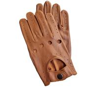 Oryx Sports Car Driving Gloves for men - Men Leather Gloves (Cognac, M)
