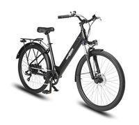 Oryxearth Pedelec - Bicicleta eléctrica con sensor de par de torsión, bicicleta eléctrica de 27,5 pulgadas, para hombre y mujer, motor trasero de 250 W, batería de litio de 10 Ah / 36 V, alcance de 25