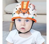 Orzbow Casco Bebe Golpe con Rodilleras, Ajustable Casco Seguridad Bebé para Caminar y Gatear, Transpirable Casco de Protección para Bebé, Ultraligero, Anticolisión, para Bebé 6 a 24 Meses, Tigre