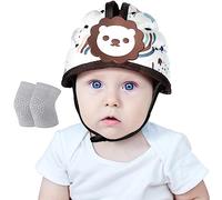 Orzbow Casco Bebe Golpes, Ajustable Casco de Seguridad Bebé para Caminar y Gatear, Transpirable Casco de Protección para Bebé, Ultraligero, Anticolisión, para Bebé de 6 a 24 Meses, León