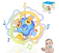 Orzbow Juguetes Bebes 0 3 6 12 Meses,Juguetes Montessori Bebes 1 Años,Juguetes Niños 1 Años Educativos,Mordedor Bebe Refrigerante Pelotas Bolas Sensoriales Bebe Sonajeros Bebes 6-12 Meses,Azul Cielo