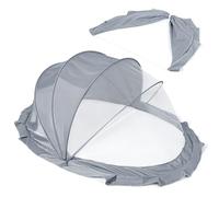 Orzbow Mosquitera Plegable para Bebé, Transpirable Mosquitera Bebé con Cubierta de Protección Solar, Portátil Mosquitera para Bebé para Interiores y Exteriores, Sin Instalación, Gris Oscuro