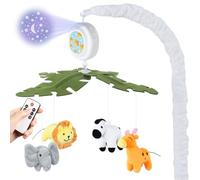 Orzbow Movil Para Cuna Bebe con Música y Luces, Blanco | Movil De Cuna con Proyector Función de Temporizador y Mando Distancia, Fácil Instalación, Movil Musical Bebe Niños y Niñas