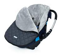 Orzbow Saco Grupo 0 Universal,Saco Capazo Bebe Invierno con Felpa Corta,Primavera Saco Cuco Bebe para Arnés de Seguridad de 3 y 5 Puntos,Otoño Saco Impermeable para Sillita del Coche (Gris Oscuro)