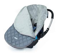 Orzbow Saco Grupo 0 Universal,Saco Capazo Bebe Invierno con Felpa Corta,Primavera Saco Cuco Bebe para Arnés de Seguridad de 3 y 5 Puntos,Otoño Saco Impermeable para Sillita del Coche (Gris Claro)