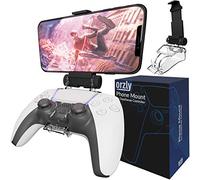 Orzly Accesorio PS5 Clip de Juego Compatible con Mandos PlayStation 5 DualSense - Soporte para Teléfono Móvil Ajustable para usar con PS5 Mandos de Juegos