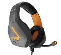 Orzly Auriculares Gaming Compatible con PS5, PS4, PC, Xbox, Nintendo Switch, con microfono, Sonido Premiun RGB Luz LED, cancelación de Ruido - Hornet RXH -20 Vesuvius Edicion