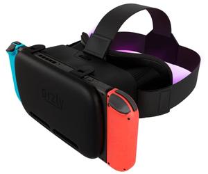 Orzly Auriculares VR diseñados para Consola Nintendo Switch & Switch OLED con Lente Ajustable para una Experiencia de Juego de Realidad Virtual y para Labo VR - Negro - Edición en Caja de Regalo