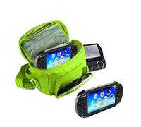 Orzly - Funda de Almacenamiento para Videojuegos y Consolas Sony PSP (GO / Vita /1000/2000/3000) con Compartimentos Especiales para Guardar Juegos y Accesorios - Bolso con Correa para el Hombro, asa