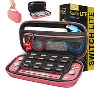 Orzly Funda de Transporte para Nintendo Switch Lite, Protectora Funda Dura de Viaje para Llevar la Consola Nintendo Switch Lite (2019) y Sus Accesorios (Coral)