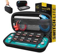 Orzly Funda para Nintendo Switch Lite - Estuche Protector rigida, para Llevar Nueva Switch Lite Consola (2019) y Sus Juegos y Accesorios - Negro
