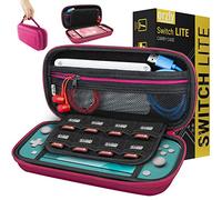 Orzly Funda para Nintendo Switch Lite - Estuche Protector rigida, para Llevar Nueva Switch Lite Consola (2019) y Sus Juegos y Accesorios - Rosa