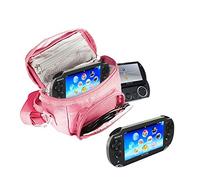 Orzly® - Funda para Sony PSP (GO/VITA/1000/2000/3000) - Funda para Consola, Juegos y Accessarios Bolso Incluye: Correa para el Hombro Ajustable + Llevan la Manija + Fijación a un Cinturón - Rosa