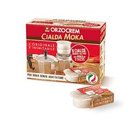 ORZOCREM Cápsulas de Moka, Monodosis de café Listas para usar con sabor a Cebada, Made in Italy, Ideal para Moka sin adaptador de 3 Tazas, Caja de 8 Bolsitas