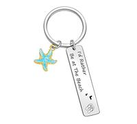 ORZOESD Llavero de playa, joyería de océano, regalo para amantes del mar, regalo natural, joyería para amantes de la playa, regalo para hermana, regalo para hija, Estándar