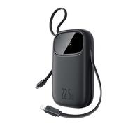 OS-Baseus EnerFill FC31 Digital Display Power Bank with 2 Built-in Cables 10000mAh 22.5W Cosmic Black