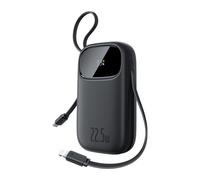 OS-FunderFill FC31 Banco de energía con Pantalla Digital con 2 Cables incorporados 20.000 mAh 22,5 W Cosmic Black