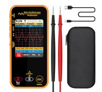 OS1 Digital Osciloscopio Multímetro 10MHz Ancho de banda Osciloscopio portátil con 48MSa/s Frecuencia de muestreo 3.2" TFT LCD Recargable Multímetro Capacitancia Diodo Ohm Voltaje Tester