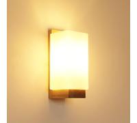 Osairous aplique pared interior 3000k/4500k/6500k lampara pared LED tricolor regulable Creatividad aplique de madera Adecuada dormitorio, pasillo, escalera (25 * 12 * 10 cm)