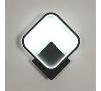 Osairous Aplique Pared Interior LED, 17W 1912LM Lampara de Pared Cuadrado Moderna, Apliques de Pared in Acrílico para Dormitorio, Estudio, Comedor, Pasillo, Escalera, Blanco Frio 6500K, Negro