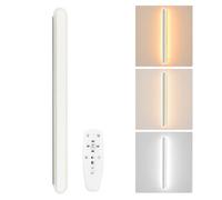 Osairous Apliques de Pared LED, 22W Regulable Lámpara de Pared Moderna con Función de Memoria y Mando a Distancia, Iluminación Luz pared LED para Dormitorio Escaleras Pasillo Comedor, Blanco, 80CM
