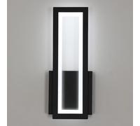 Osairous Lámpara de Pared LED Interior, Apliques de Pared 16W 1800LM, Luz de Pared Negro Moderna en Acrílico, Iluminación de Pared Dormitorio Blanco Frio 6500K para Sala de Estar Pasillo Escalera 32CM