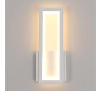 Osairous Lámpara de Pared LED Interior, Apliques de Pared 16W 2000LM, Luz de Pared Blanco Moderna en Acrílico, Iluminación de Pared Dormitorio Luz Cálida 3000K para Sala de Estar Pasillo, 32CM