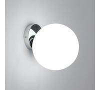 Osairous Lampara de Pared, Moderna Apliques de Pared Versión Mejorada 20CM, Luz de Pared E27 con Pantalla para Dormitorio, Sala de estar, Pasillo, Cromo (Sin Bombilla)