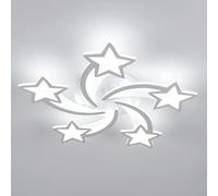 Osairous Lámpara de techo LED Moderna, 60W 6700LM Plafón LED, Creativa con Forma de Estrella 5 Cabezas, Lámpara de techo para Dormitorio, Luz Blanca Fria 6500K