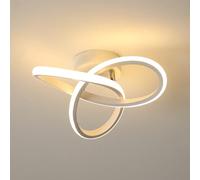 Osairous Lámpara de Techo LED Salon, 22W 2500LM Plafon LED Techo Blanco, Luz de Techo Moderno para Dormitorio Sala Cocina,Blanco Cálido 3000K, Diámetro 25cm