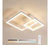 Osairous Lámpara de Techo Regulable, 36W 4050LM Plafon LED Techo con Mando a Distancia 3000K-6500K, Lamparas de Techo Salon Modernas para Dormitorio Cocina Comedor Pasillo, Blanco, 52CM