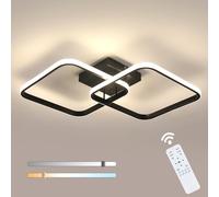 Osairous Lámpara de Techo Regulable, 50W Plafon LED Techo Salon Moderno 5625LM, Luz de Techo Cuadrado con Mando 3000K-6500K para Dormitorio Cocina Comedor Pasillo, 64CM