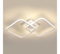 Osairous Lámpara de Techo Salon Moderna, 42W 4725LM Plafon LED Techo Cuadrado Blanco, Luz de Techo Dormitorio de Acrílico para Cocina, Comedor, Estudio, Luz Neutra 4500K, 64CM