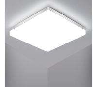 Osairous Lamparas de Techo 48W, Ø30cm Cuadrado Plafon LED Techo, Lampara Techo Dormitorio IP44, 6500k 2200 LM Luz Blanca para Cocina, Dormitorio, Baño, Salón