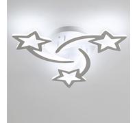 Osairous Lamparas de Techo LED, 36W 3240lm Plafon LED Techo, Luz de Techo Diseño de forma de estrella para Cocina, Salón, Dormitorio, Pasillo, Acrílico Blanco, Luz Blanca Fría 6500K