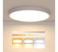 Osairous Lamparas de Techo Regulable, Ø30cm 24W Plafon LED Techo, Lampara Techo Dormitorio IP44, 3000K-6500K 2160 LM Lampara Techo para Cocina, Dormitorio, Pasillo, Baño, Salón