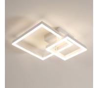 Osairous Lamparas de Techo Salon, 36W 4050LM Plafon LED Techo Moderno, Luz de Techo Luz Neutra 4500K para Salón Dormitorio Cocina Pasillo, Blanco, 52CM