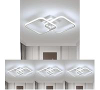 Osairous Lamparas de Techo Salon, 42W 4700LM Plafon LED Techo Moderno Blanco Cuadrado, Luz de Techo LED Dormitorio Acrílico para Cocina, Comedor, Estudio, Oficina, Blanco Frío 6500K, 64CM